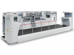 Automatic foil stamping and die cutting machine in one pass
