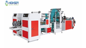 HSWZ-700 ONE LINE two times fold garbage bag making machine